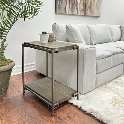 Corbeta Aged Graphite 3-Piece Metal Frame Wood Coffee Table Set
