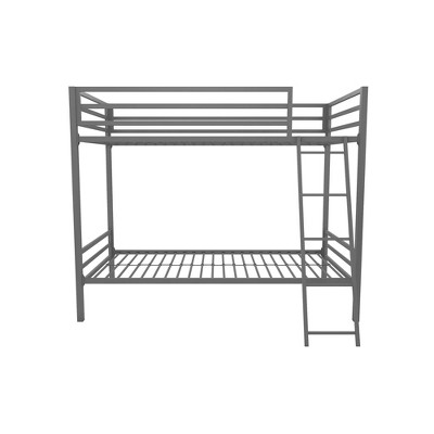 Twin over Twin Maxwell Metal Bunk Bed Gray - Novogratz