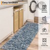 Runner Rug 2x6 Washable Runner Rug with Non Slip Rubber Backing, Low Pile Distressed Pearl Velvet Kitchen Rug, Vintage Floral Print Soft Rug for - 4 of 4