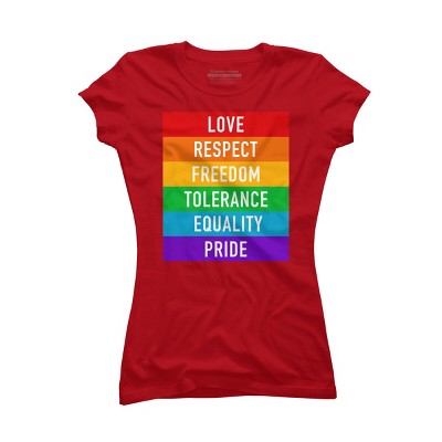 Adult Design By Humans Pride Rights Motto By PINHEAD66 T-Shirt