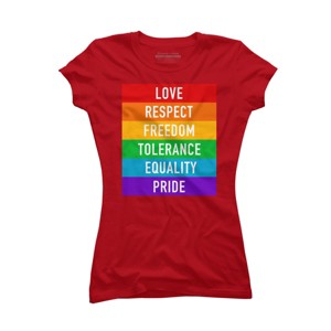 Adult Design By Humans Pride Rights Motto By PINHEAD66 T-Shirt - 1 of 2