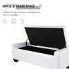 PAGED Storage Bench Button Tufted Entryway Bench Versatile Foot Stool with Pressure Hinges for Entryway, Bedroom - 2 of 4