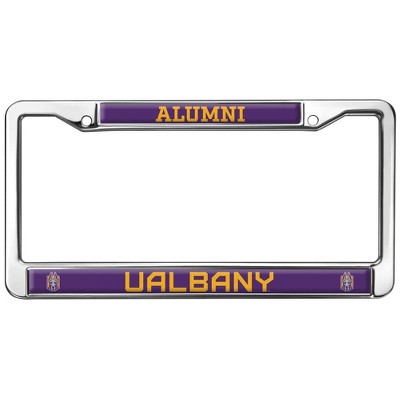 University at Albany Alumni Logo Full Size Standard License Plate Metal Frame