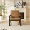 SKRAN Tech cloth Armchair, Retro Leisure Accent Chair with Soft Padded & Cushion,Armrests with Black Metal Frame for Living Room/Bedroom/Study - 2 of 4