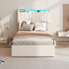 Lift Up Storage Bed Frame, Height Adjustable Storage Headboard with Charging Station - 3 of 4