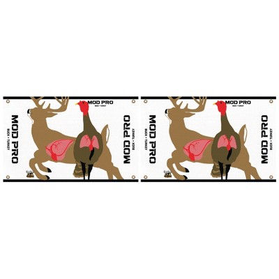 Morrell Yellow Jacket MOD Pro Buck and Turkey Polypropylene Wrap with Grommets and Hook and Loop Attachment for Archery Target, 2 Pack, White/Tan