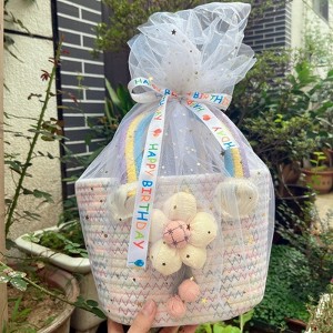 Paaaawaters Cotton Rope Woven Cloud Bag - Handheld Woven Bag, Daily Versatile Rainbow Bag, Cotton Rope Bag, Gift Woven Bag - 1 of 4
