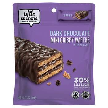 Little Secrets Dark Chocolate Mini Crispy Wafers with Sea Salt - 3.5oz/9ct