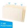 Unique Bargains Classroom Home Office Paperwork 1/3 Cut Tab Legal Size Manila File Folders Beige - 3 of 4