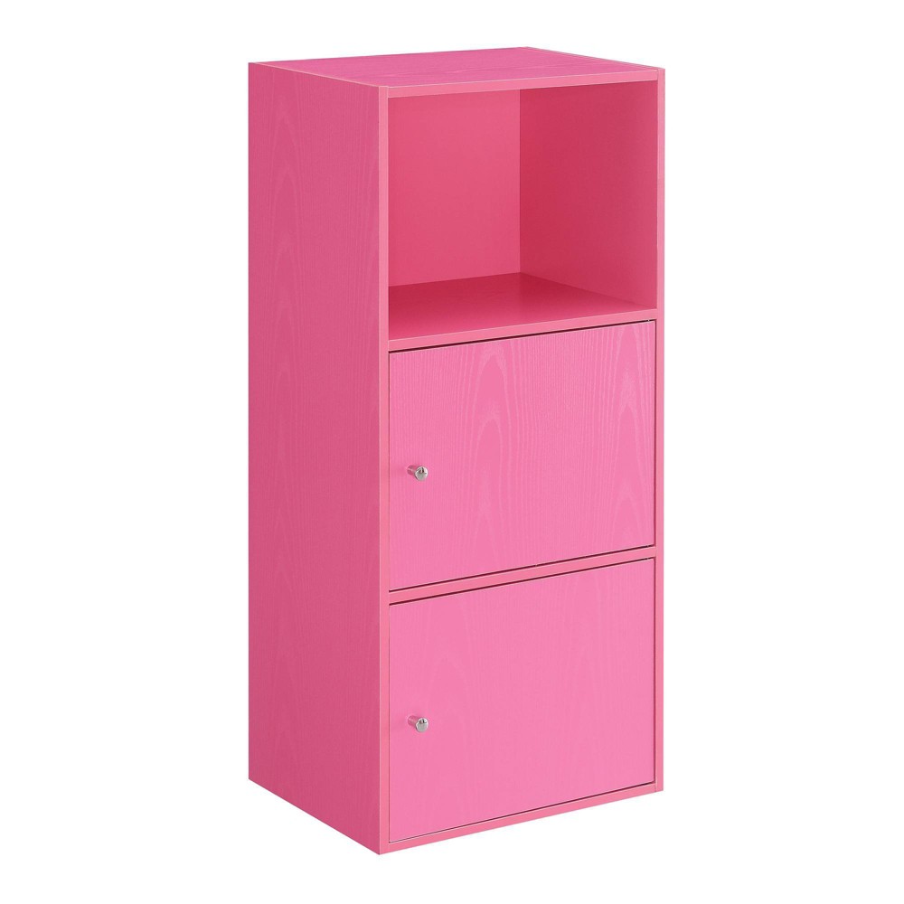 Photos - Dresser / Chests of Drawers Extra Storage 2 Door Cabinet with Shelf Pink - Breighton Home