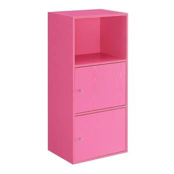 Extra Storage 2 Door Cabinet with Shelf Pink - Breighton Home