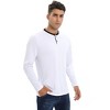 Mens Long Sleeve Henley Shirts Casual Tee Shirts Crew Neck Regular Fit Button Pullover T-Shirts - 3 of 4