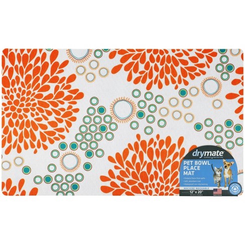 Graphic Pattern Pet Placemat Non-slip Absorbent Dog Feeding Mat