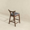 Ashcroft Furniture,Hester Solid Wood Upholstered Square Bar Chair (Set of 2) - 3 of 4