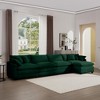 Modern Corduroy 4-Seater Sofa with 1 Matching Footstool, 2 Arm Pillows and 4 Throw Pillows for Living Room, Office - 3 of 4