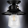 Urban Ambiance Luxury Coastal Outdoor Ceiling Light 10''H x 9''W,  Midnight Black Finish,  Santa-Ana Collection, UHP1322 - 4 of 4