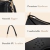 Shoulder Bag for Women Small Purse Trendy Clutch Hobo Bag Vegan Leather Mini Handbag with Zipper Closure, Black - 4 of 4