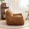 Lyngins Oversized Bean Bag Chair with Armrests, Corduroy Lazy Chair, Ergonomic Accent Chair, Floor Sofa Chair, Cozy Fluffy Single Cloud Mini Couch - 3 of 4