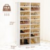 GARPROVM 9-Tier 36 Pairs Foldable Shoe Rack Organizer Storage Containers with Lids - 4 of 4