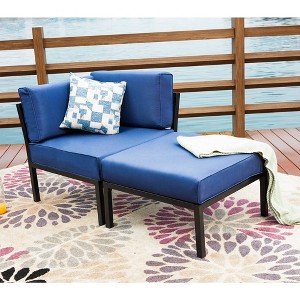 2pc Outdoor Sofa Seating Group with Cushions - Patio Festival
 - 1 of 4