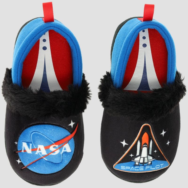 Toddler NASA Space Pilot Loafer Slippers - Black, 2 of 4