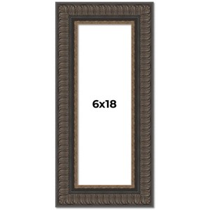 PosterPalooza | Panoramic Museum Brown Picture Frame - UV Acrylic, Foam Board Backing, Hanging Hardware - 1 of 4