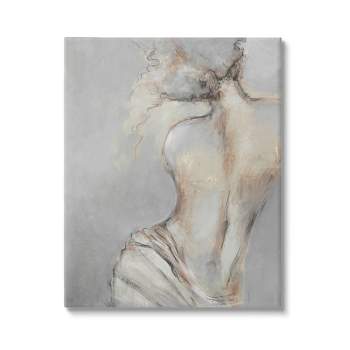 Stupell Traditional Portrait Nude Woman Baroque Painting Gallery Wrapped Canvas Wall Art