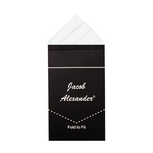 Jacob Alexander Men’s Pre-Folded Satin Pocket Square – Triangles - 1 of 1