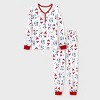 PATPAT Christmas Matching Family Pajamas Set Santa Claus and Dogs Print PJS with Christmas Socks White - 4 of 4