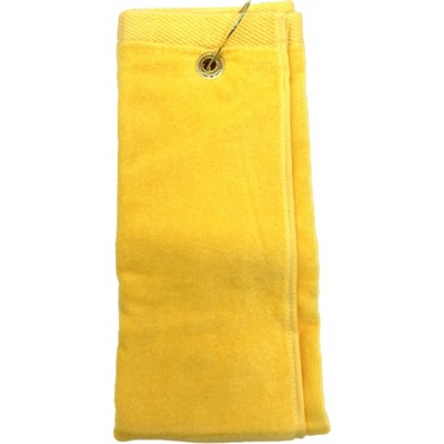 TowelSoft Premium 100% Cotton Terry Velour Golf Towel with Tri-fold Hook & Grommet Placement 16 inch x 26 inch