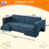 8-Piece Kids Modular Play Couch, Convertible Toddler Sofa Set with Removable Covers for Playroom or Nursery - 2 of 4