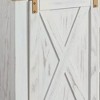 Royal Hampton Farmhouse Sofa Table, Barn Door Storage, Gold, White, 36 Inch - 3 of 4
