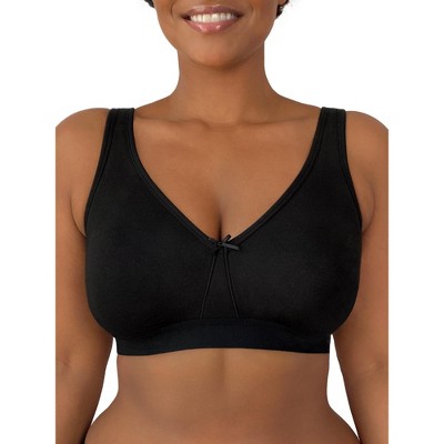 Reggiseno Con Ferretto Fruit Of The Loom Donna Taglie Forti – Cotone Morbido Senza Imbottitura, Nero, 38DD, Coppe E Lati Senza Cuciture Per Un Sostegno Naturale