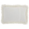 HomeRoots 14" X 20" White Fabric Throw Pillow - 3 of 3