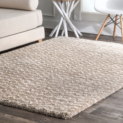 Dimora Cream Moroccan Shag 9' x 12' Handmade Rectangular Rug