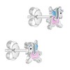 Girls' Unicorn in Flight Standard Sterling Silver Earrings - In Season Jewelry - 2 of 4