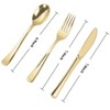 Aoibox 300-Piece Gold Plastic Cutlery Set, Heavy Duty Disposable Flatware for Parties, Weddings & Daily Use - Includes Forks, Spoons & Knives - 2 of 4