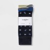 Men's Novelty Striped Socks 2pk - Goodfellow & Co™ Navy/Gray 7-12 - 2 of 2