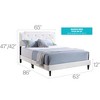 Queen Size Platform Bed with Upholstered Headboard for Bedroom - 2 of 4