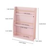 AZL1 Life Concept Decorative Bookshelf Three Tier Kids Book Rack Natural Wood Book Display Shelf for Children, Pink, 22.83"*7.09"*31.5" - 3 of 4