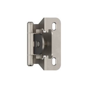 Amerock Single Demountable Hinges for 1/4" Overlay Cabinet Doors – Set of 2 - 1 of 4