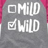 Girls' - Instant Message - Mild Wild 2 Shirt Tail Raglan Graphic T-shirt - 2 of 4