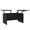 vidaXL Coffee Table Black Engineered wood Compact Hidden Compartments - 2 of 4
