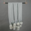 60"x50" Faux Mohair Pom Poms Decorative Throw - Freshmint - 2 of 4