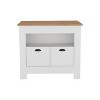 Gulches Arlet Kitchen Island with Two Door Cabinet and Shelf, 35.3"H x 40.5"W x 27.5"D, Versatile Storage Solution for Your Kitchen - 4 of 4