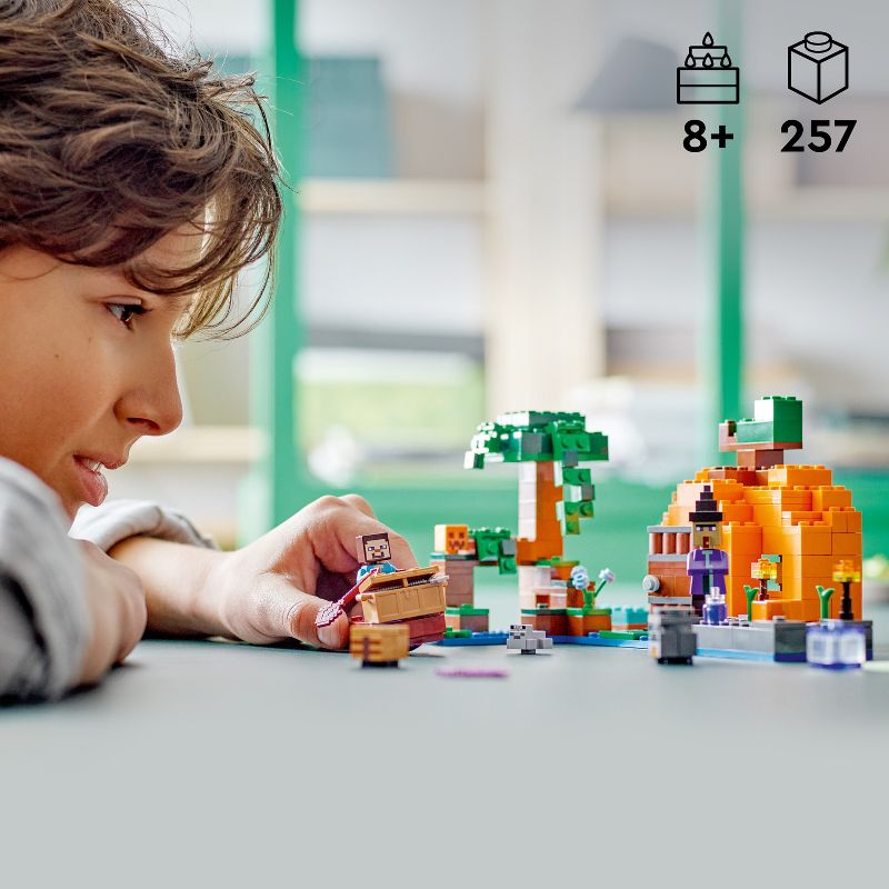 LEGO Minecraft The Pumpkin Farm Building Toy Set 21248, 3 of 8
