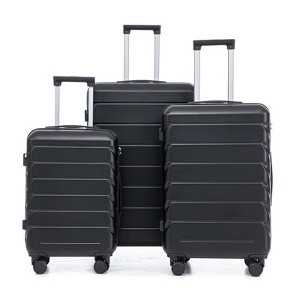 Aukfa 3-Piece ABS Luggage Set 20/24/28 Inch with Combination Lock, 360° Silent Spinner Wheels, Waterproof Matching Suitcases - 1 of 4