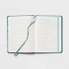 College Ruled Journal 7.75"x5.5" Bookbound Linen Teal - Threshold™: 240 Pages, Hard Cover, Acid-Free, Rounded Corners - 3 of 3