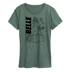 Women's - Disney - Belle Sketch Short Sleeve Graphic T-Shirt - 1 of 4