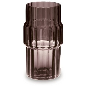 Signature Design by Ashley Dorlow 9.25" Glass Vase, Dark Mauve Indoor/Outdoor - 1 of 4